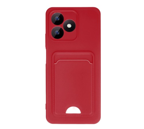 Realme Note 50 4G Kılıf Kelvin Kartvizitli Silikon - Kırmızı Realme Note 50 4G Kılıf Kelvin Kartvizitli Silikon - Kırmızı