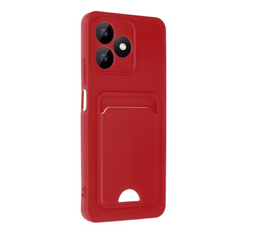 Realme Note 50 4G Kılıf Kelvin Kartvizitli Silikon - Kırmızı Realme Note 50 4G Kılıf Kelvin Kartvizitli Silikon - Kırmızı