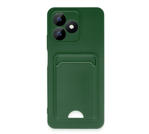 Realme Note 50 4G Kılıf Kelvin Kartvizitli Silikon - Koyu Yeşil Realme Note 50 4G Kılıf Kelvin Kartvizitli Silikon - Koyu Yeşil