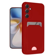 Samsung Galaxy S24 FE Kılıf Kelvin Kartvizitli Silikon - Kırmızı