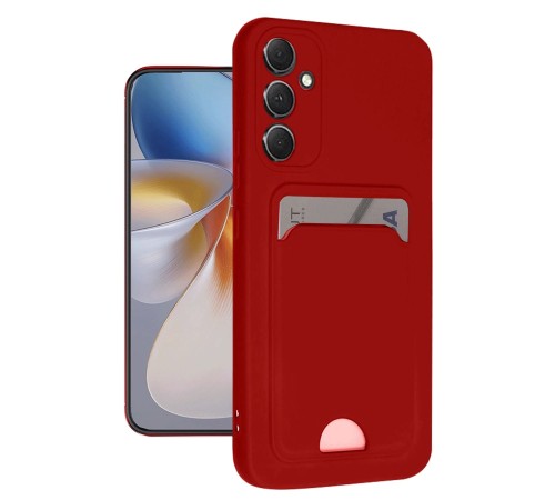 Samsung Galaxy S24 FE Kılıf Kelvin Kartvizitli Silikon - Kırmızı Samsung Galaxy S24 FE Kılıf Kelvin Kartvizitli Silikon - Kırmızı