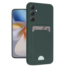 Samsung Galaxy S24 FE Kılıf Kelvin Kartvizitli Silikon - Koyu Yeşil