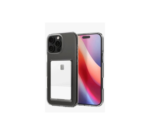 iPhone 16 Pro Kılıf Kart Şeffaf Silikon - Şeffaf iPhone 16 Pro Kılıf Kart Şeffaf Silikon - Şeffaf