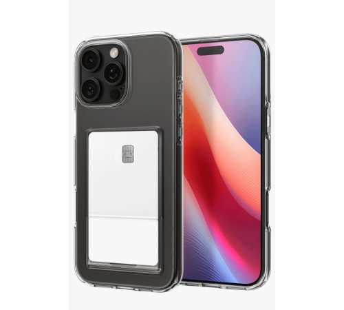 iPhone 16 Pro Max Kılıf Kart Şeffaf Silikon - Şeffaf iPhone 16 Pro Max Kılıf Kart Şeffaf Silikon - Şeffaf