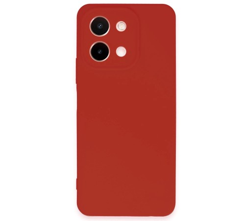 Vivo Y28 Kılıf First Silikon - Kırmızı Vivo Y28 Kılıf First Silikon - Kırmızı