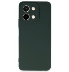 Vivo Y28 Kılıf First Silikon - Koyu Yeşil