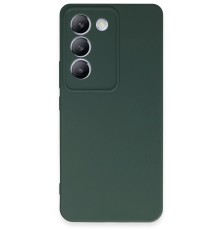 Vivo V30 Lite 4G Kılıf First Silikon - Koyu Yeşil