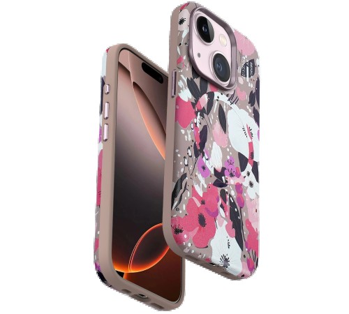 iPhone 14 Flower Series Magsafe Kapak - Pembe iPhone 14 Flower Series Magsafe Kapak - Pembe
