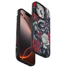 iPhone 14 Pro Flower Series Magsafe Kapak - Siyah