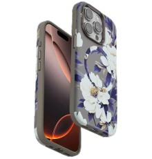 iPhone 14 Pro Flower Series Magsafe Kapak - Gri
