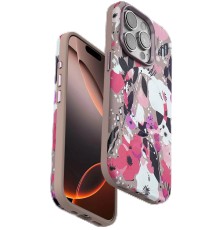 iPhone 14 Pro Max Flower Series Magsafe Kapak - Pembe