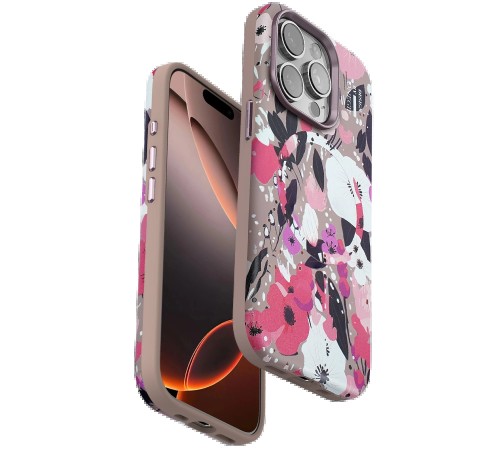 iPhone 14 Pro Max Flower Series Magsafe Kapak - Pembe iPhone 14 Pro Max Flower Series Magsafe Kapak - Pembe