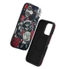 iPhone 16 Flower Series Magsafe Kapak - Siyah