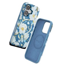 iPhone 16 Flower Series Magsafe Kapak - Mavi