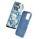 iPhone 16 Flower Series Magsafe Kapak - Mavi