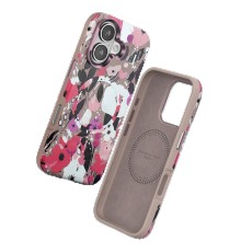 iPhone 16 Flower Series Magsafe Kapak - Pembe
