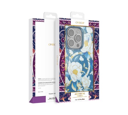 iPhone 16 Flower Series Magsafe Kapak - Gri iPhone 16 Flower Series Magsafe Kapak - Gri