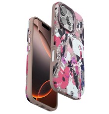 iPhone 16 Pro Max Flower Series Magsafe Kapak - Pembe