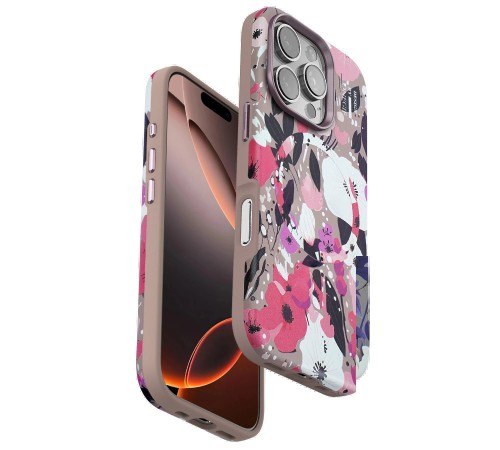 iPhone 16 Pro Max Flower Series Magsafe Kapak - Pembe iPhone 16 Pro Max Flower Series Magsafe Kapak - Pembe