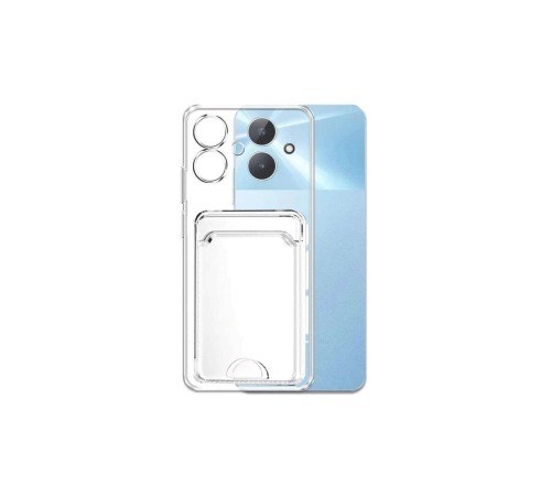 Realme Note 60 Kılıf Kart Şeffaf Silikon - Şeffaf Realme Note 60 Kılıf Kart Şeffaf Silikon - Şeffaf