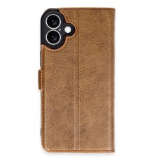 iPhone 16 Kılıf Trend S Plus Kapaklı Kılıf - Taba