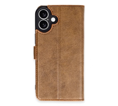 iPhone 16 Plus Kılıf Trend S Plus Kapaklı Kılıf - Taba