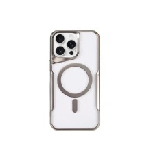 iPhone 11 Pro Max Kılıf Boyi Magsafe Silikon Kapak - Gümüş