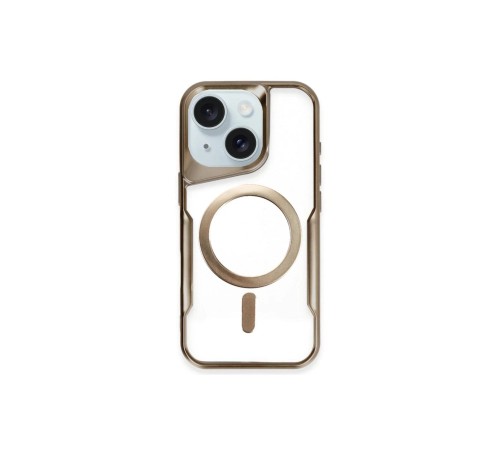 iPhone 15 Kılıf Boyi Magsafe Silikon Kapak - Kahverengi iPhone 15 Kılıf Boyi Magsafe Silikon Kapak - Kahverengi
