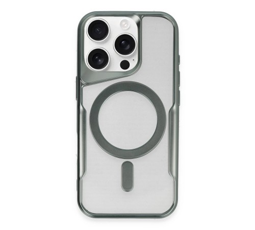 iPhone 16 Pro Kılıf Boyi Magsafe Silikon Kapak - Yeşil iPhone 16 Pro Kılıf Boyi Magsafe Silikon Kapak - Yeşil