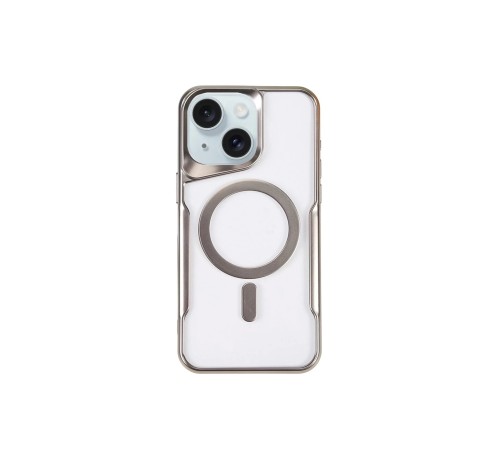 iPhone 14 Kılıf Boyi Magsafe Silikon Kapak - Gümüş iPhone 14 Kılıf Boyi Magsafe Silikon Kapak - Gümüş