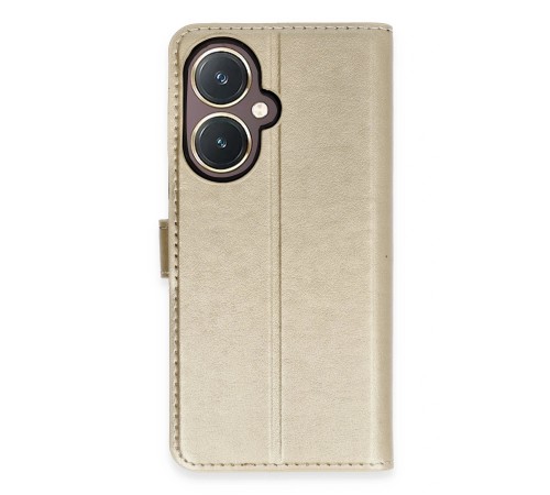 Vivo Y27 Kılıf Trend S Plus Kapaklı Kılıf - Gold Vivo Y27 Kılıf Trend S Plus Kapaklı Kılıf - Gold