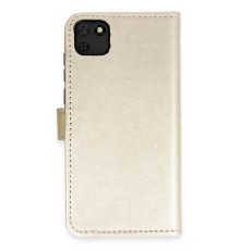 Huawei Y5P Kılıf Trend S Plus Kapaklı Kılıf - Gold