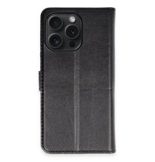 iPhone 15 Pro Max Kılıf Trend S Plus Kapaklı Kılıf - Siyah