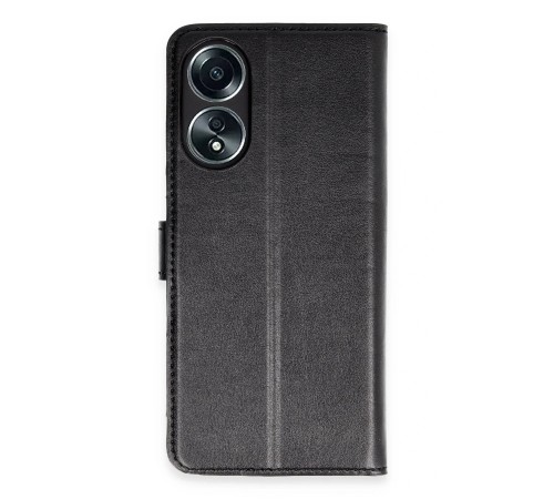 Oppo A58 Kılıf Trend S Plus Kapaklı Kılıf - Siyah Oppo A58 Kılıf Trend S Plus Kapaklı Kılıf - Siyah