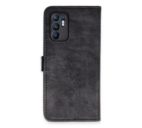 Oppo Reno 6 Kılıf Trend S Plus Kapaklı Kılıf - Siyah Oppo Reno 6 Kılıf Trend S Plus Kapaklı Kılıf - Siyah