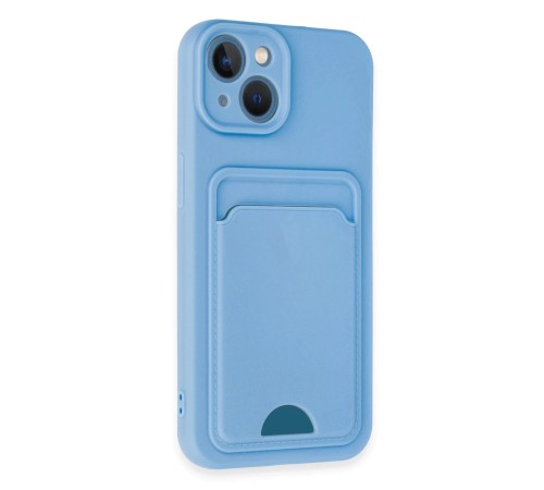 iPhone 13 Kılıf Kelvin Kartvizitli Silikon - Mavi iPhone 13 Kılıf Kelvin Kartvizitli Silikon - Mavi