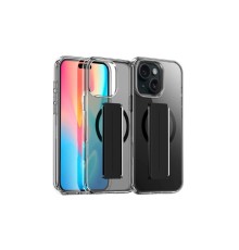 iPhone 15 Kılıf Alfa Magsafe Standlı Kapak - Siyah
