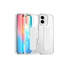 iPhone 16 Kılıf Alfa Magsafe Standlı Kapak - Şeffaf