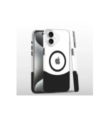 iPhone 16 Carbon Puzzle Magsafe Kapak - Siyah-2