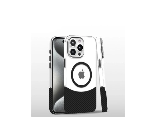 iPhone 16 Pro Carbon Puzzle Magsafe Kapak - Siyah-2 iPhone 16 Pro Carbon Puzzle Magsafe Kapak - Siyah-2