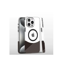 iPhone 16 Pro Carbon Puzzle Magsafe Kapak - Gri