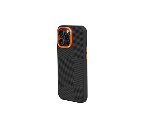 iPhone 14 Pro Max Orange Karbon Magsafe Kapak - Turuncu iPhone 14 Pro Max Orange Karbon Magsafe Kapak - Turuncu