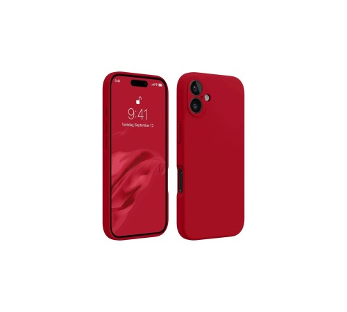 iPhone 16 Kılıf First Silikon - Kırmızı iPhone 16 Kılıf First Silikon - Kırmızı