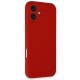 iPhone 16 Kılıf First Silikon - Kırmızı