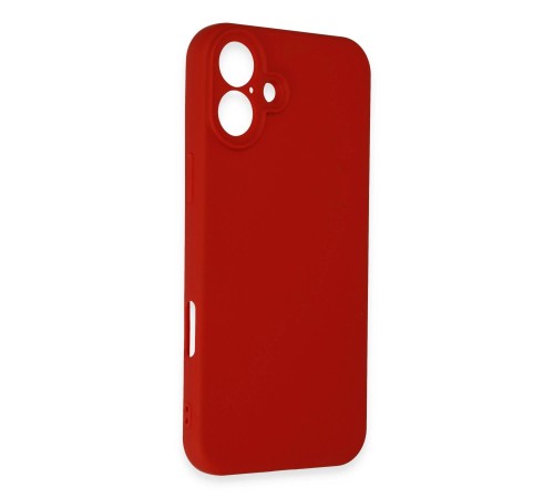 iPhone 16 Kılıf First Silikon - Kırmızı iPhone 16 Kılıf First Silikon - Kırmızı