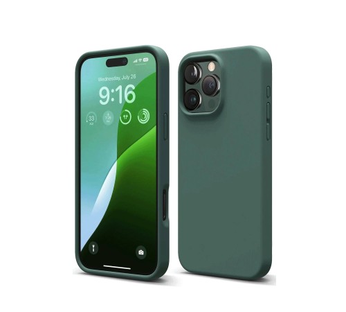 iPhone 16 Pro Kılıf First Silikon - Koyu Yeşil iPhone 16 Pro Kılıf First Silikon - Koyu Yeşil