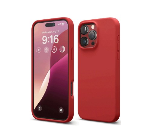 iPhone 16 Pro Max Kılıf First Silikon - Kırmızı iPhone 16 Pro Max Kılıf First Silikon - Kırmızı