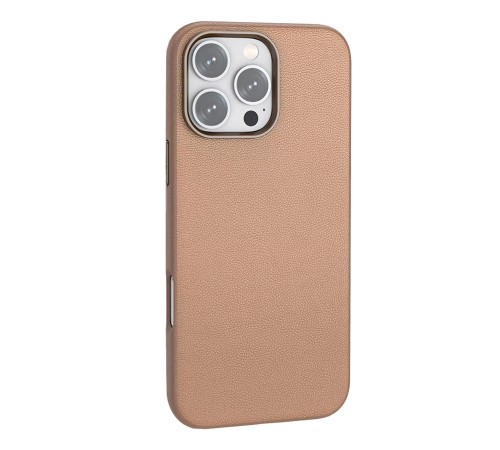 iPhone 16 Pro Max Wonder Deri Magsafe Kapak - Bronz