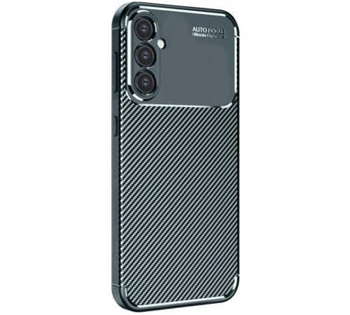 Samsung Galaxy S24 FE Kılıf Auto Focus Karbon Kapak - Koyu Yeşil