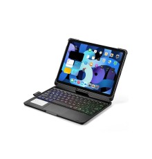 iPad Pro 13 (2024) F13 ATS Kılıf Magic Dönen Klavyeli Tablet Kılıf - Siyah